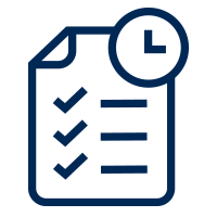check list with clock